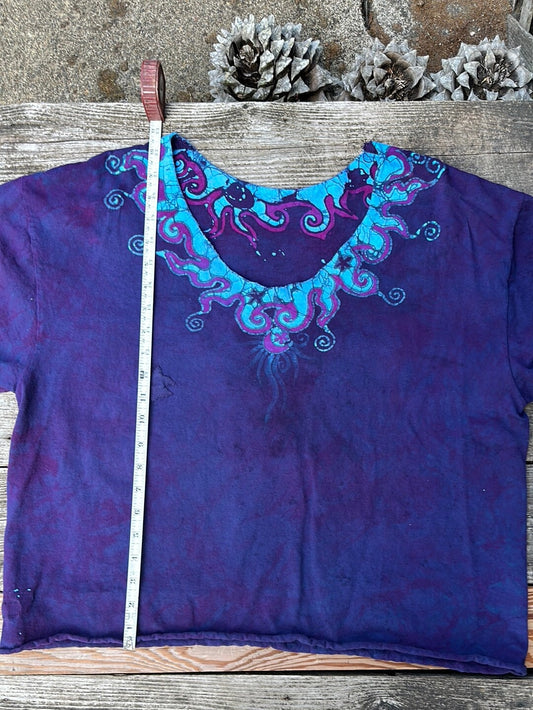 Sapphire Moon Necklace Tee - Size Large Shirts & Tops Batikwalla by Victoria 