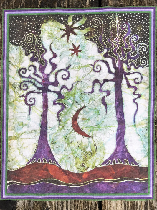 Two Trees Batik Fabric Print