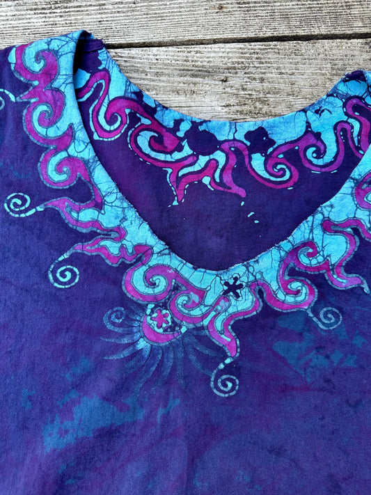 Sapphire Moon Necklace Tee - Size 2X Shirts & Tops Batikwalla by Victoria 