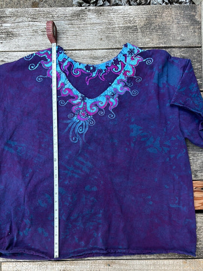 Sapphire Moon Necklace Tee - Size XL Shirts & Tops Batikwalla by Victoria 