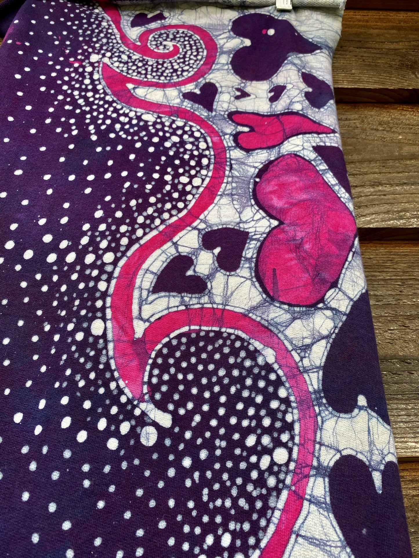 Wild Hearts Hand Painted Organic Cotton Batik Scarf scarf batikwalla 