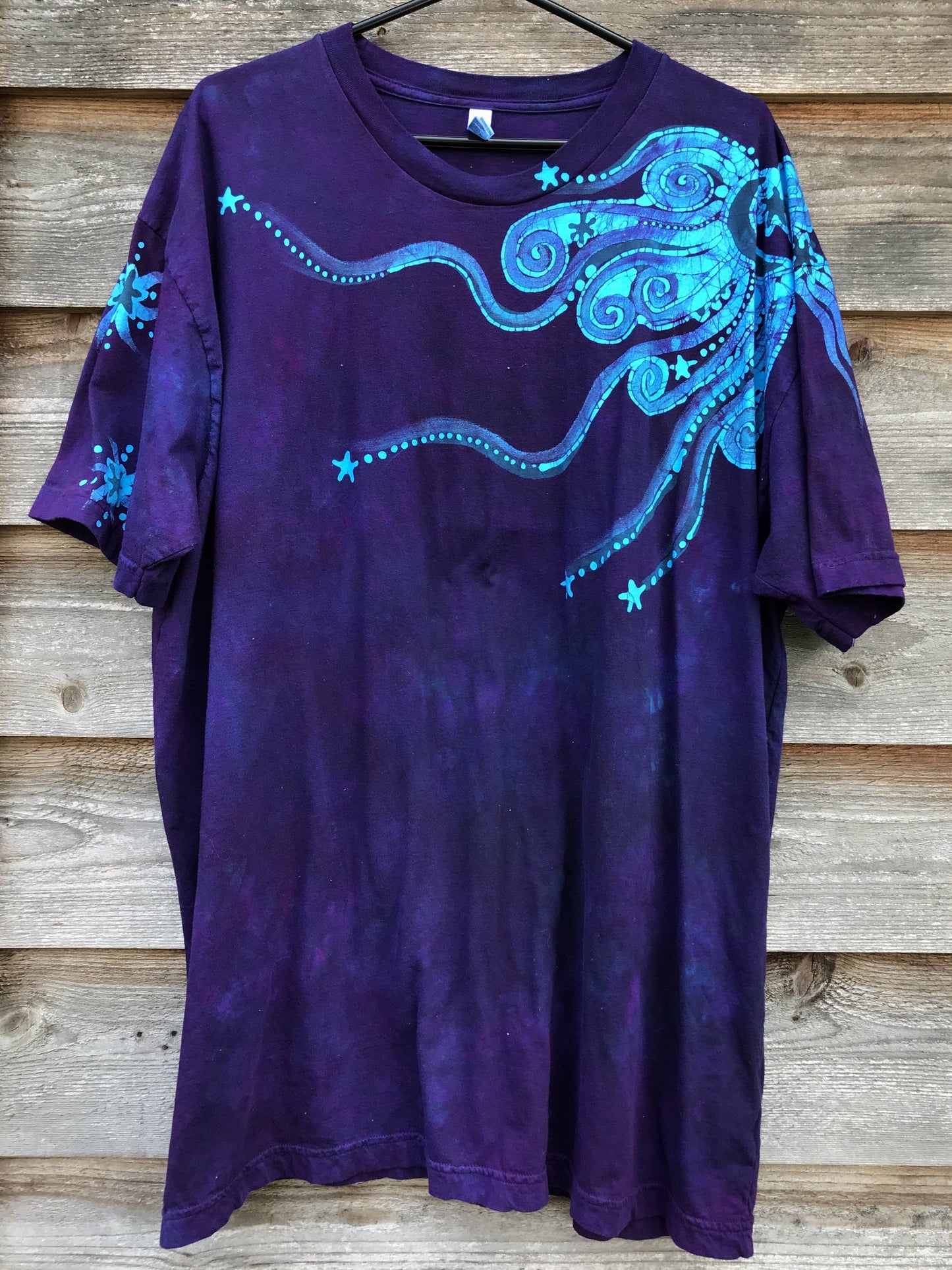 Midnight Moondance Handmade Batik Tshirt - Size 3X - Tall