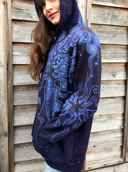 Sees The Forest For The Magnificent Trees Handmade Batik Hoodie