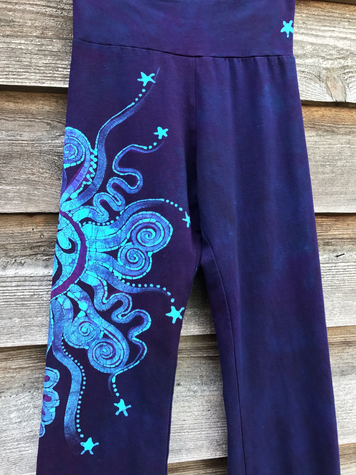 Deep Blue and Purple Batik Pants
