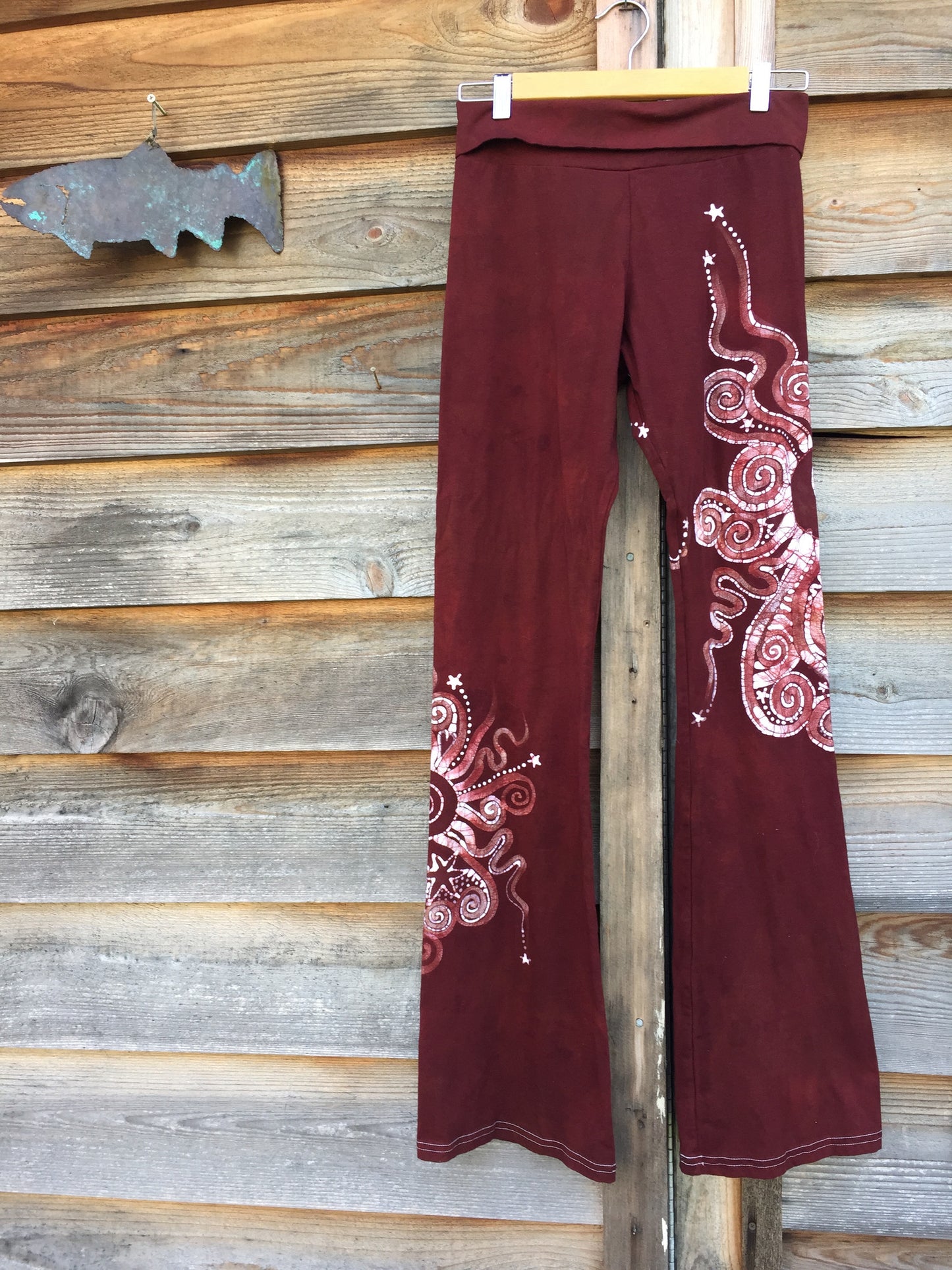 Red Batik Yoga Pants - Batikwalla 
 - 2