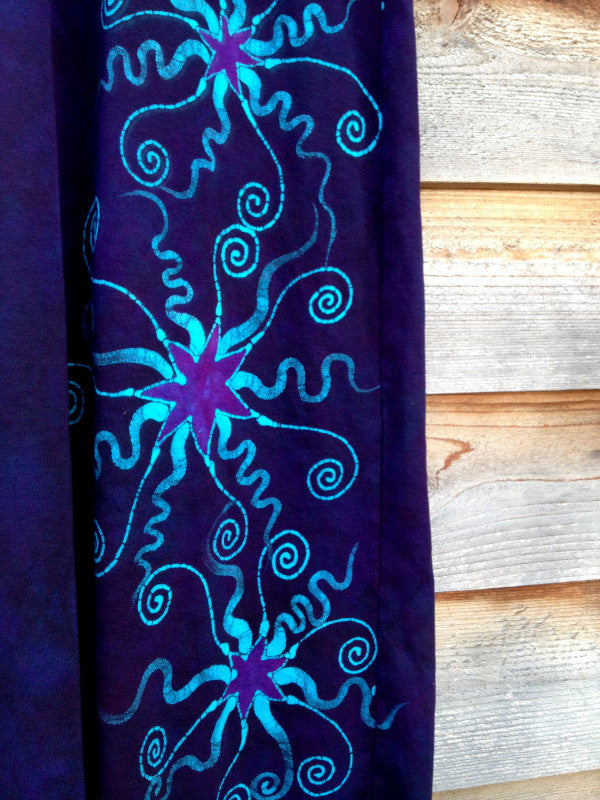 Deep Blue and Purple Organic Cotton Batik Dress - Batikwalla 
 - 7