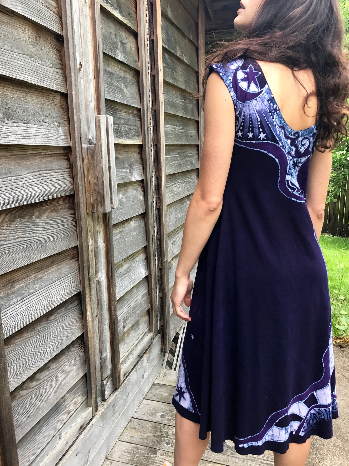 Blue Mountain Sun Batikwalla Handmade Batik Dress in Organic Cotton - Imperfect