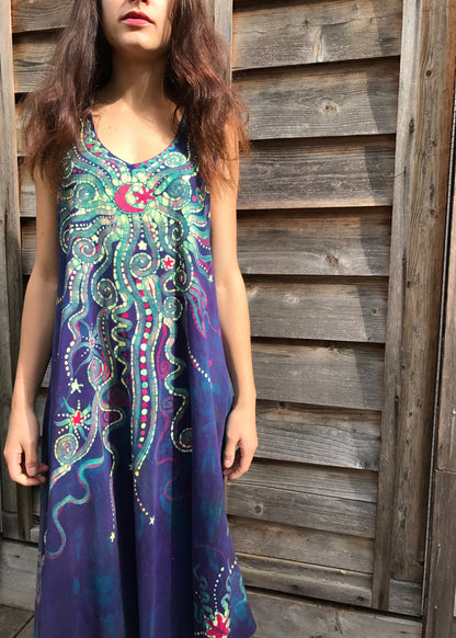 Majestic Moonrise Batikwalla Dress in Organic Cotton - Size Large