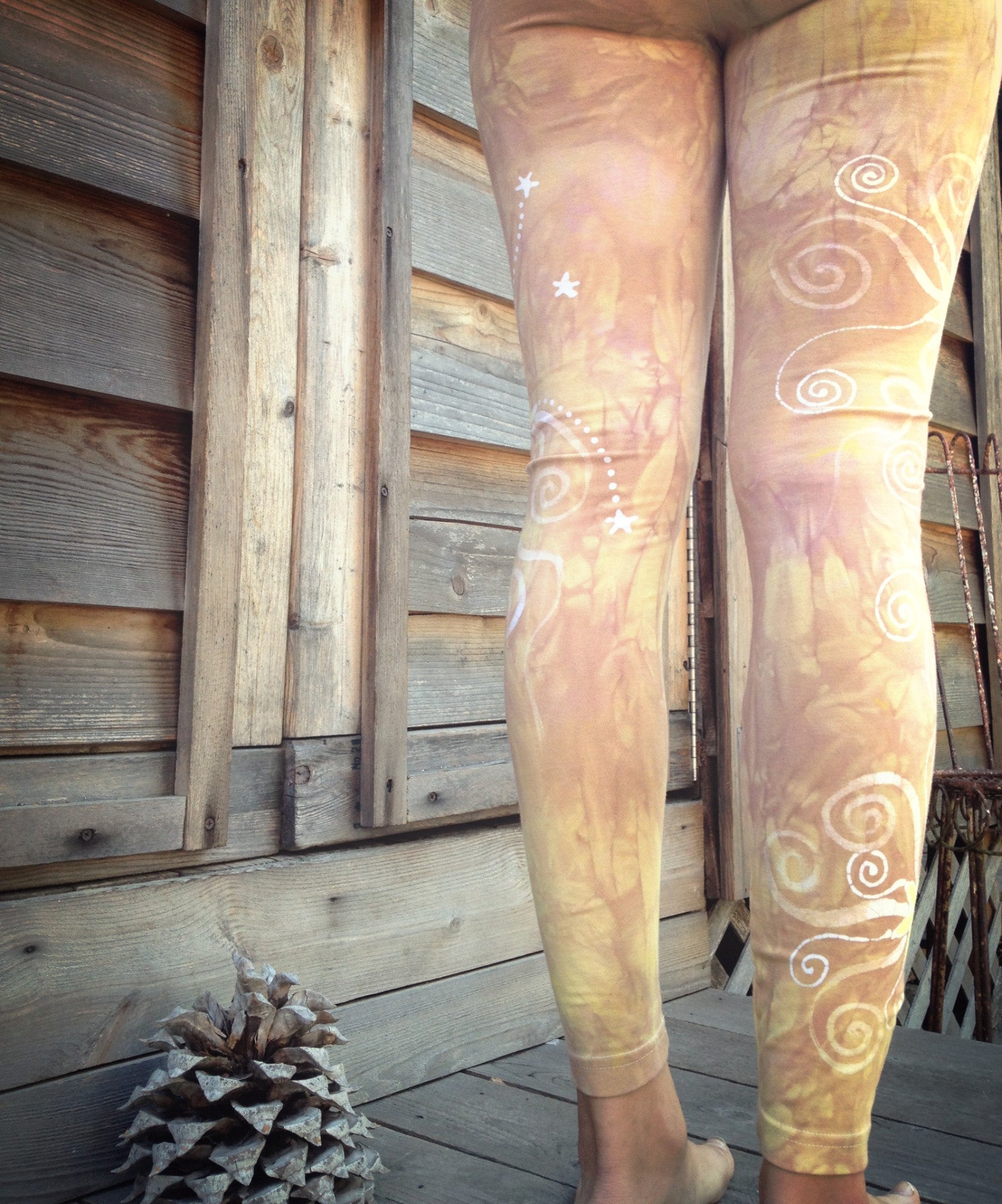 Nude Galaxy Batik Leggings - Size XL - Batikwalla 
 - 5
