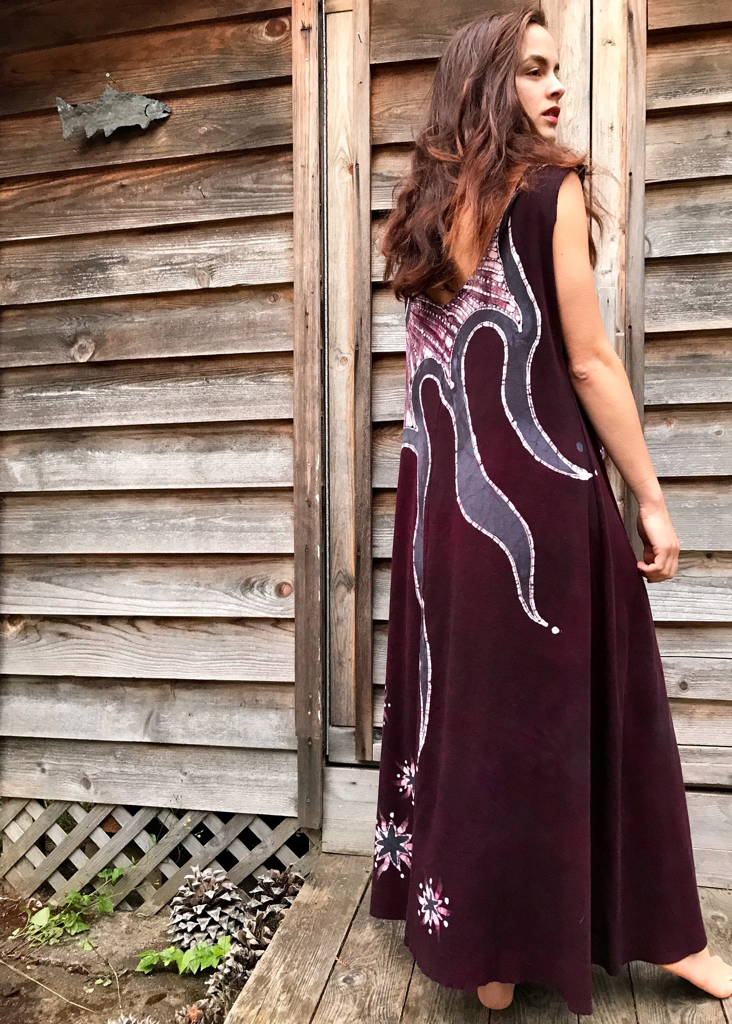 Tell The Stars How Much I Love Them - Batikwalla Dress in Organic Cotton - Size XL