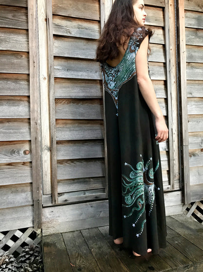 Appalachian Moonlight Organic Cotton Batik Dress - Size XL