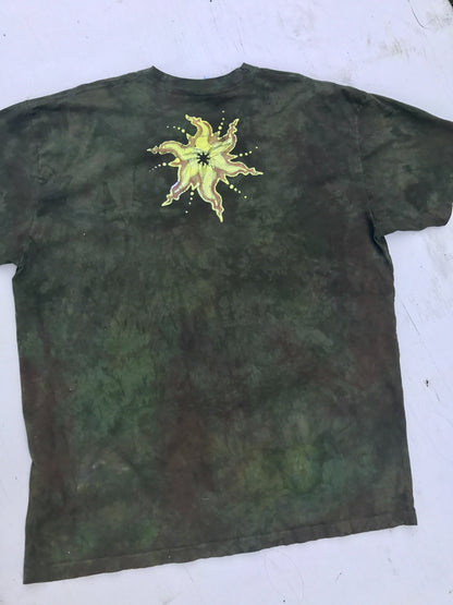 Moonlit Camouflage Handmade Batik Tshirt - Size 3X