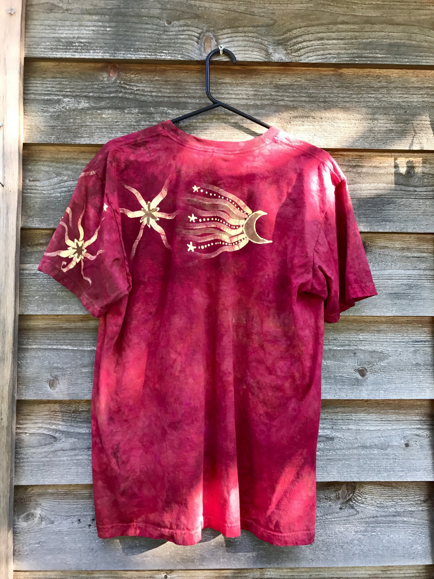 Red Sky Delight Handmade Batikwalla Tshirt - Size XL
