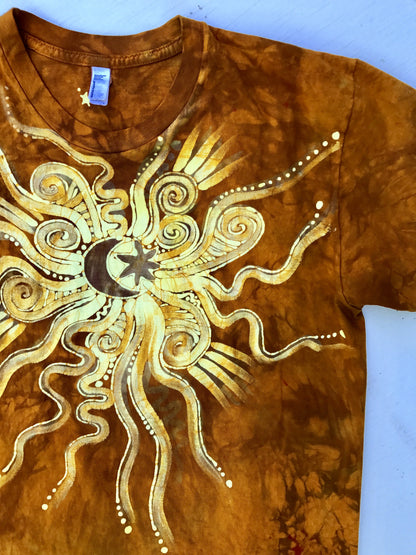 Sunshine Eclipse Handmade Batikwalla Tshirt - Size Large