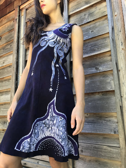 Midnight Mountain Batikwalla Dress in Organic Cotton - Size Small