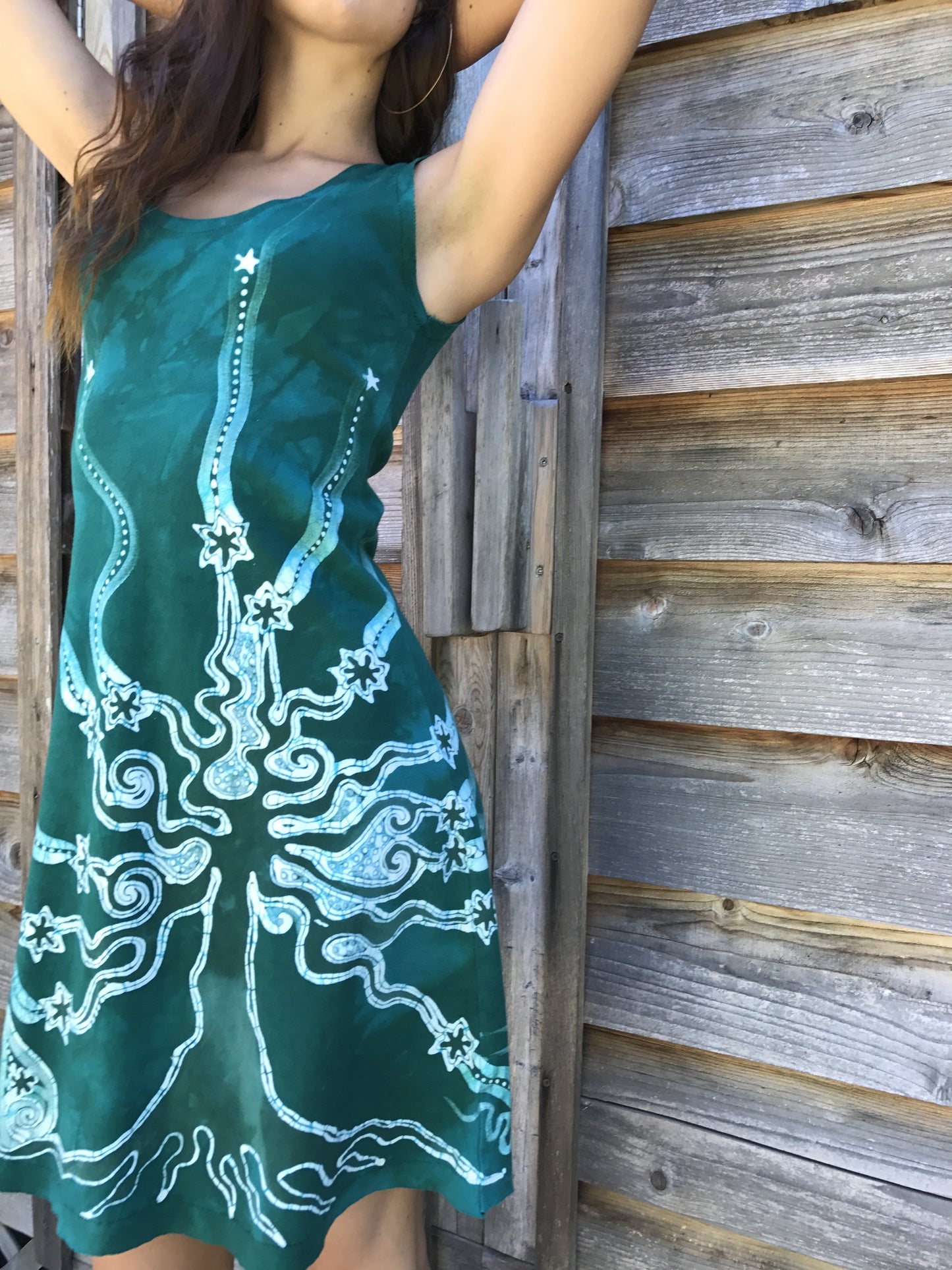 Forest in Aquarius Batikwalla Dress in Organic Cotton - Size Small