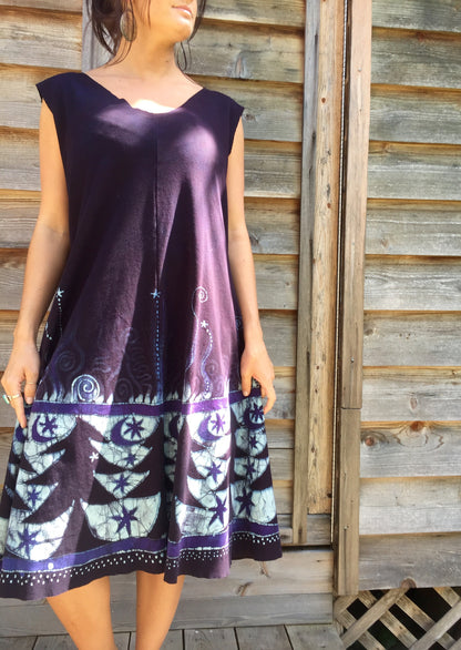 Cooling Forest Dream Organic Cotton Batik Dress - Batikwalla 
 - 3