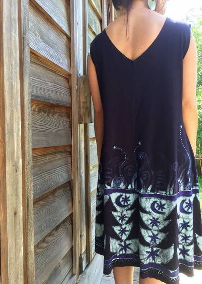 Cooling Forest Dream Organic Cotton Batik Dress - Batikwalla 
 - 4