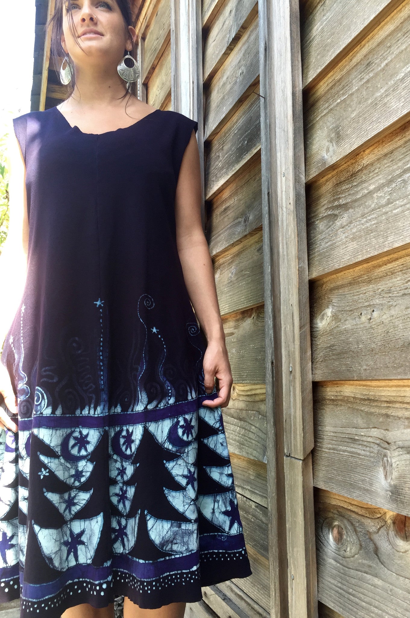 Cooling Forest Dream Organic Cotton Batik Dress - Batikwalla 
 - 5