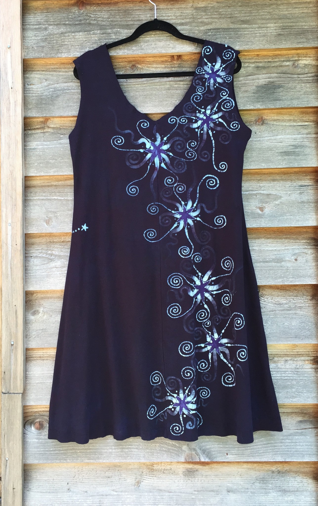 Midnight Moonbeams Organic Cotton Batik Dress - Batikwalla 
 - 9
