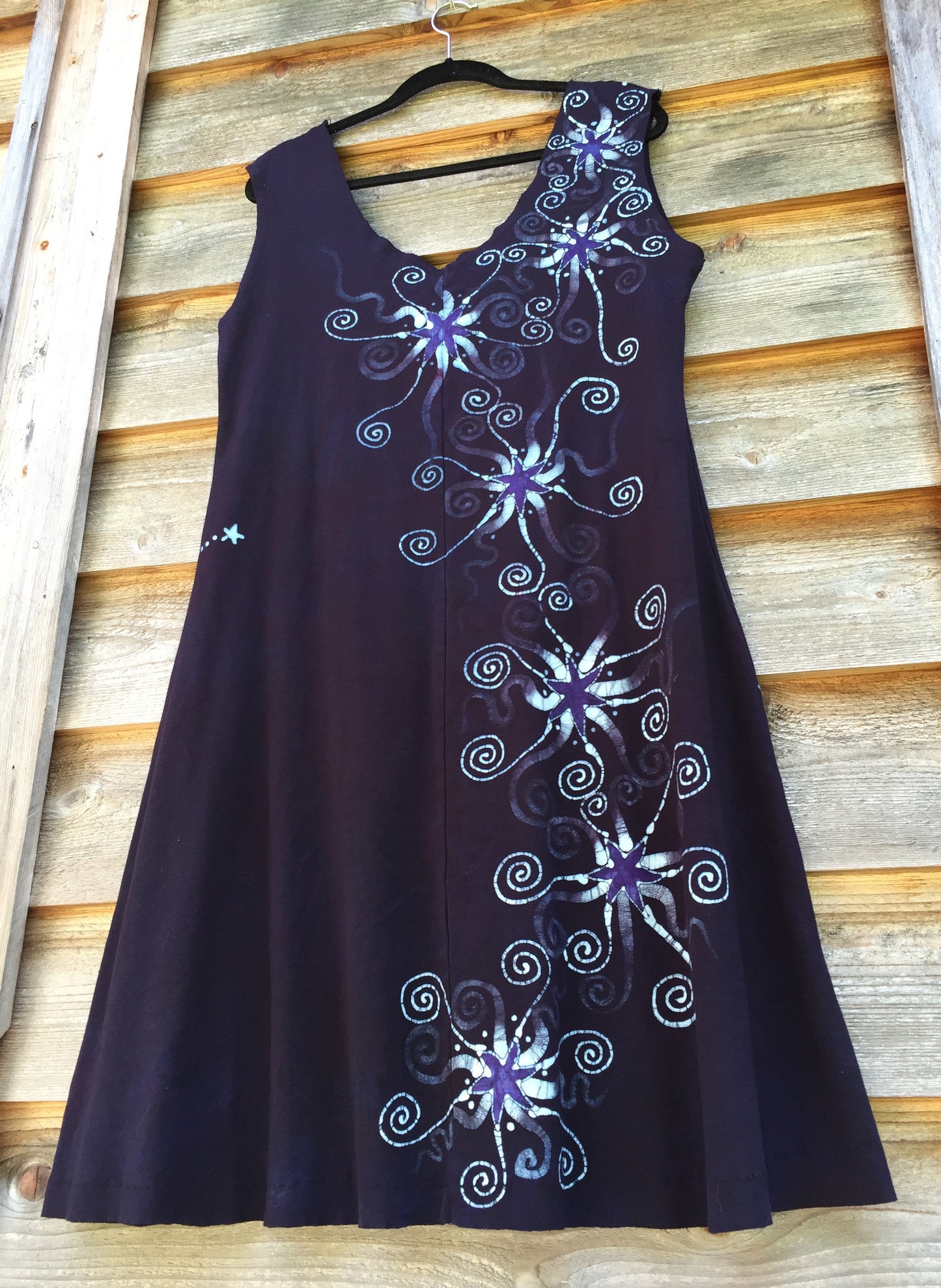 Midnight Moonbeams Organic Cotton Batik Dress - Batikwalla 
 - 7