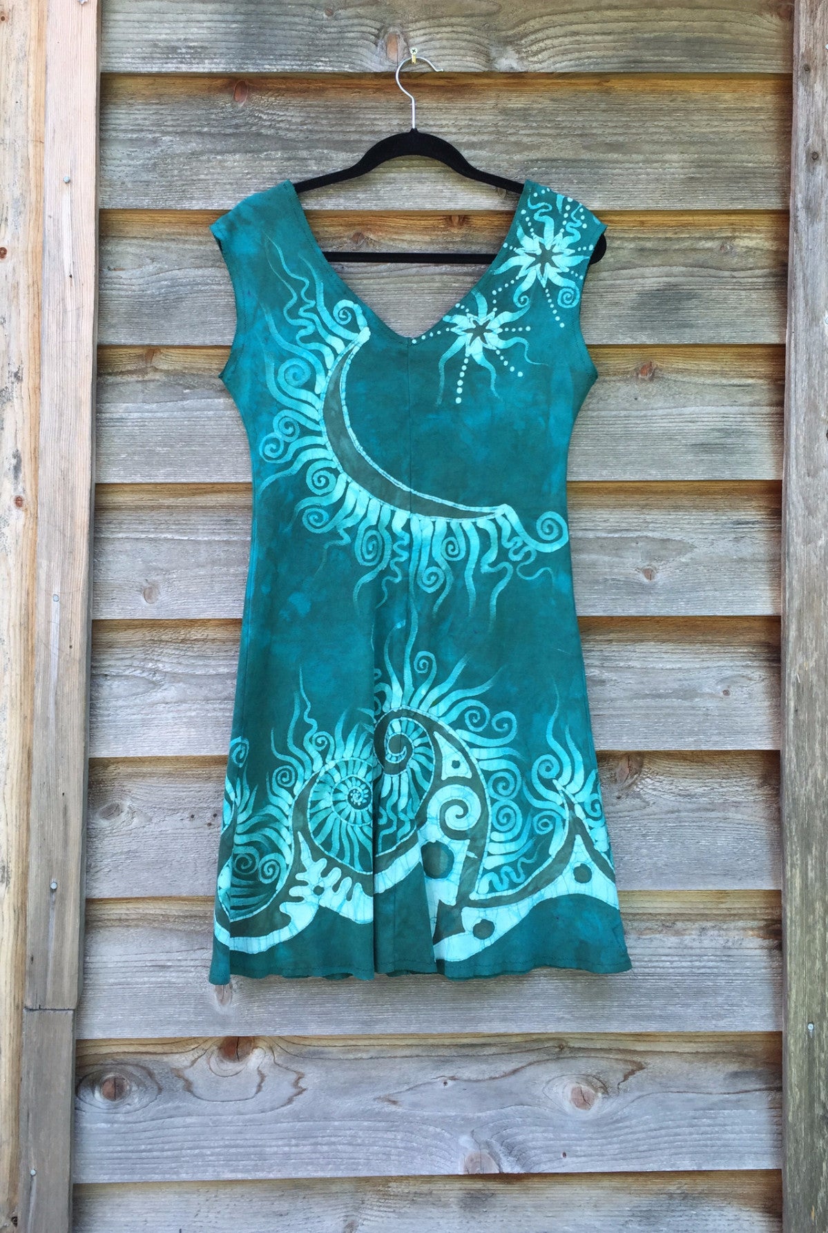 Caribbean Forest Organic Cotton Batik Dress - Batikwalla 
 - 6