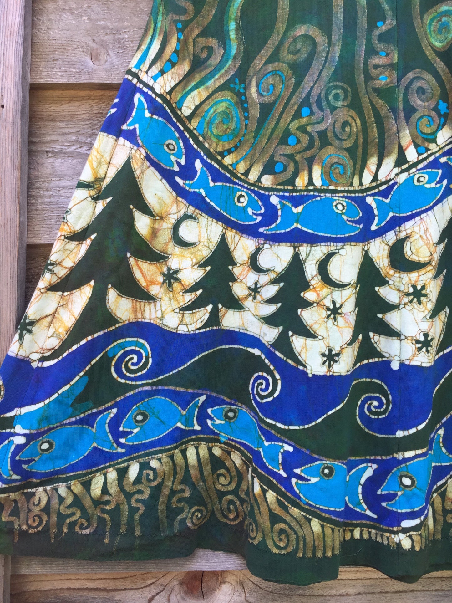 Mountain Forest River Magic Organic Cotton Batik Dress - Batikwalla 
 - 1