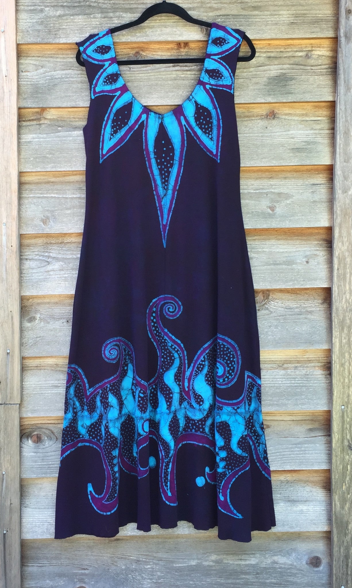 Midnight Lotus Organic Cotton Batik Dress - Batikwalla 
 - 8
