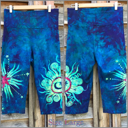 Sunrise Moon Star Batik CAPRI Pants