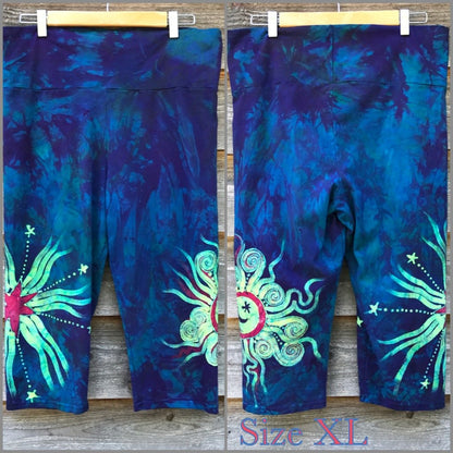 Sunrise Moon Star Batik CAPRI Pants