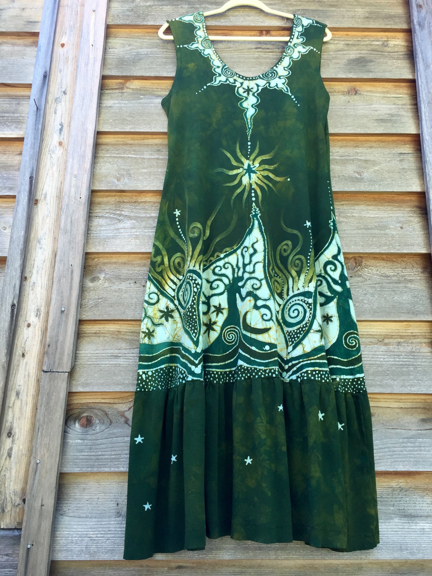 Meadow Moon Mountain Organic Cotton Batik Dress - Batikwalla 
 - 3