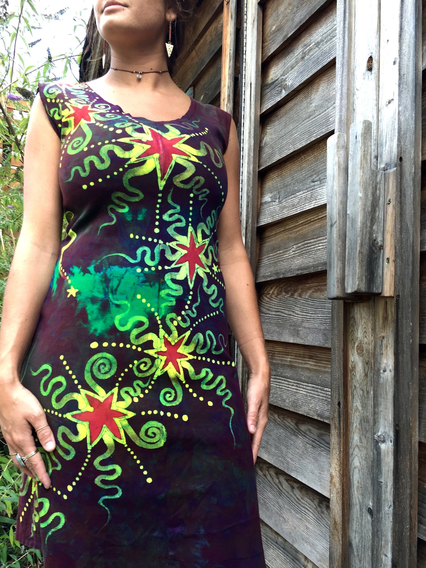 Mystic Stardust Organic Cotton Batik Dress - Batikwalla 
 - 1