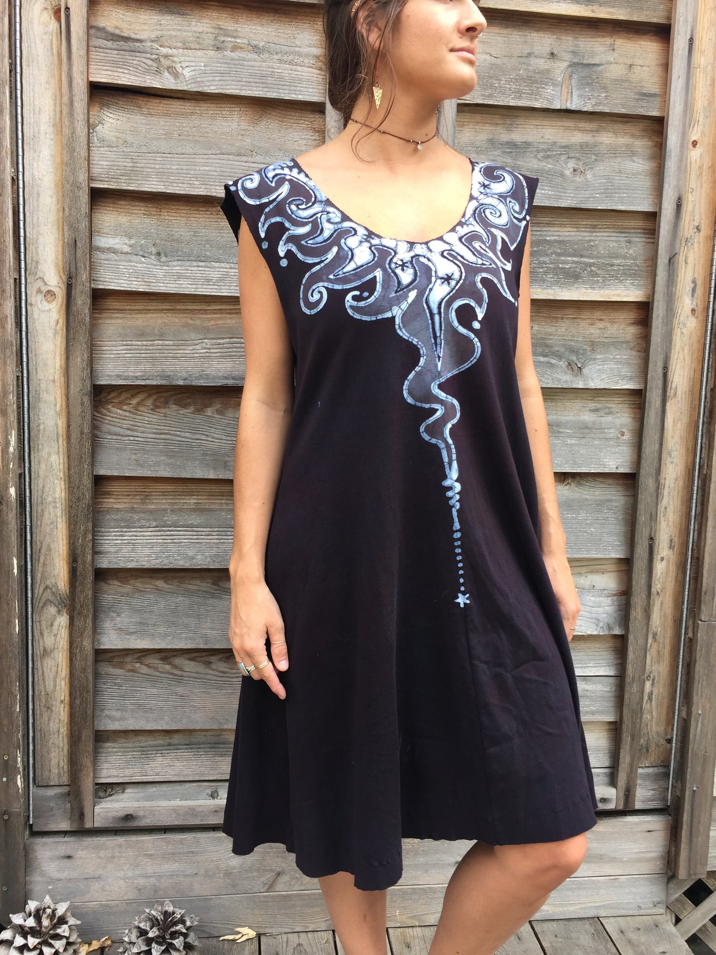 Lava Rock Organic Cotton Batik Dress - Batikwalla 
 - 4