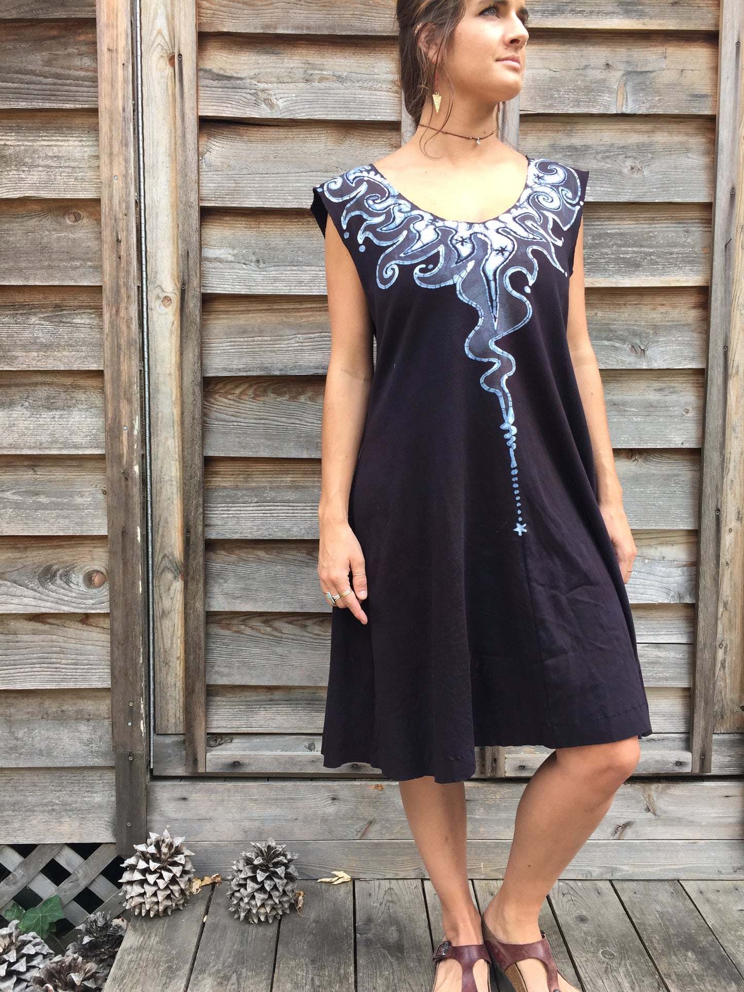 Lava Rock Organic Cotton Batik Dress - Batikwalla 
 - 6