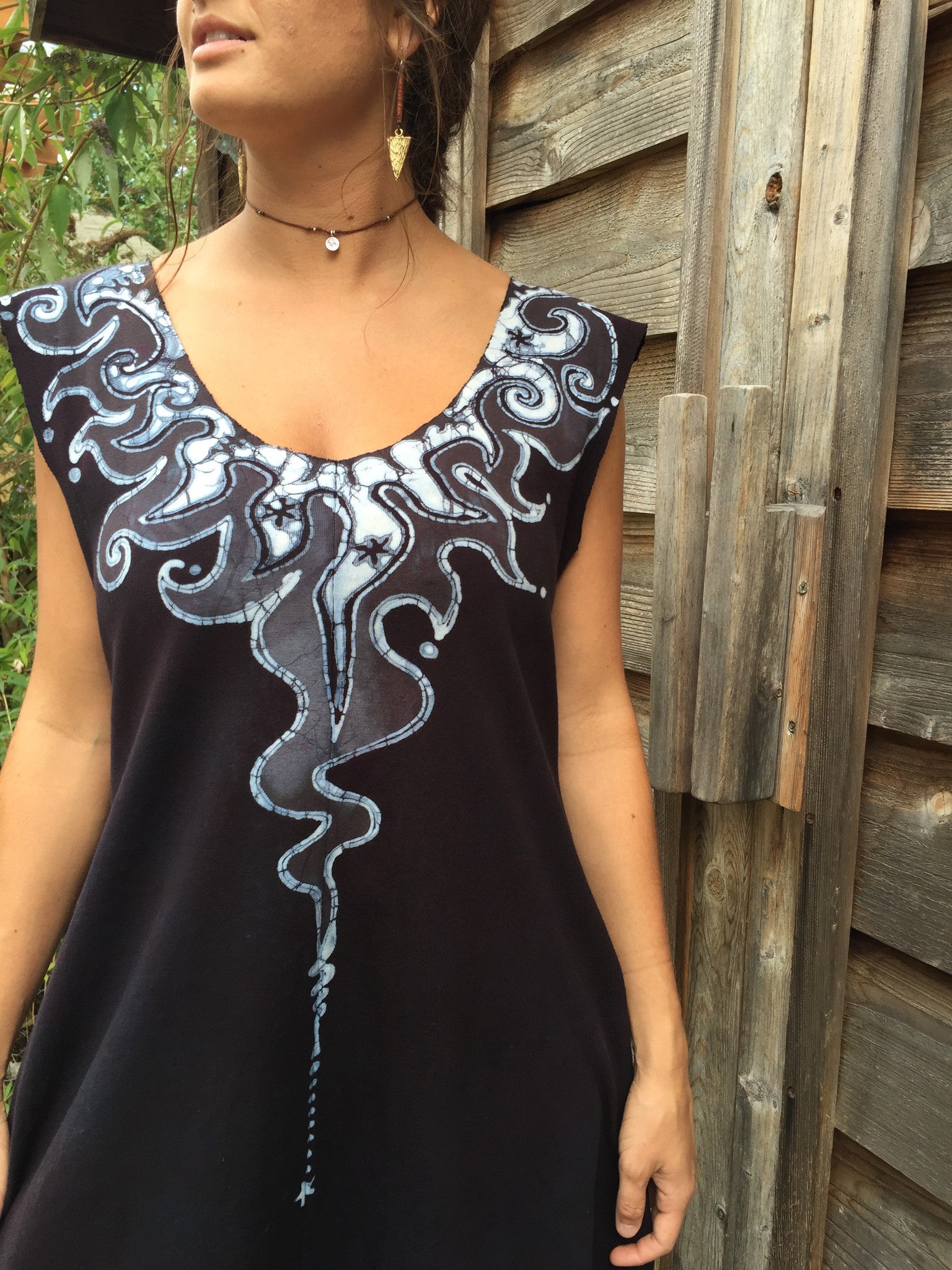 Lava Rock Organic Cotton Batik Dress - Batikwalla 
 - 3