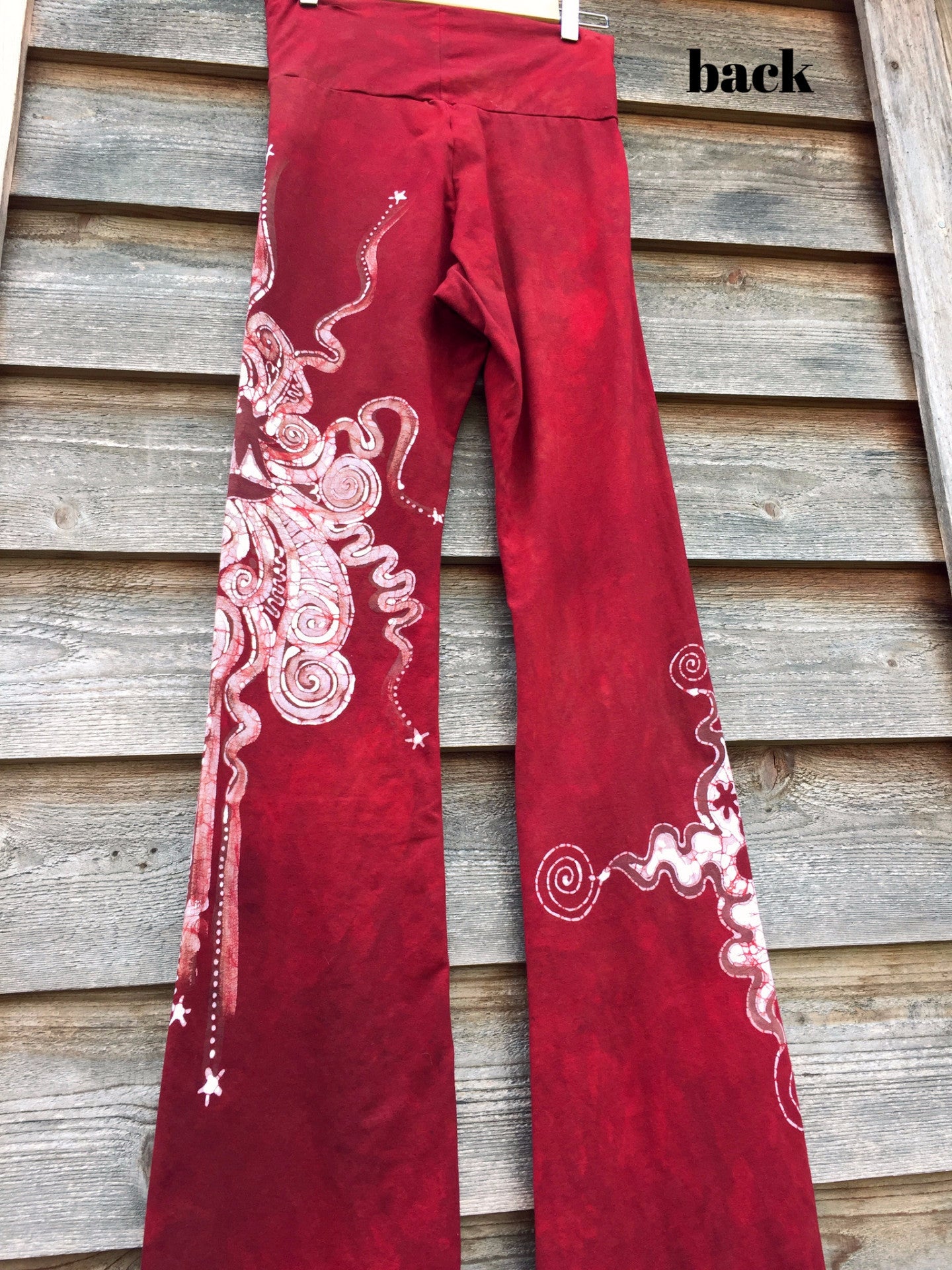 Red Heart Batik Yoga Pants - Size Large - Slight Imperfection - Batikwalla 
 - 2