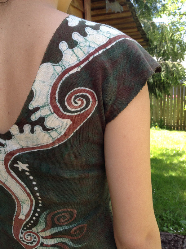 Cosmic Sage Heart Organic Cotton Batik Dress - Batikwalla 
 - 5