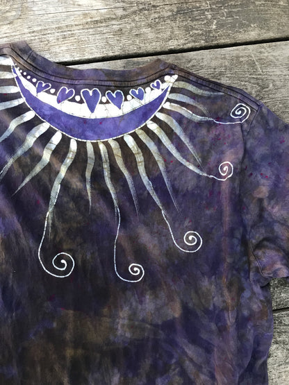 Passion Of The Moonflower Has Your Back Handmade Batik Tshirt - Size 2X TALL tshirt batikwalla 