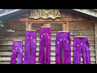 Purple Passion Stars and Moon Stretchy Yoga Style Pants Size XL