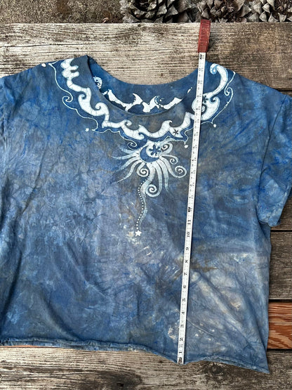 High Prairie Batik Necklace Tee - Size Medium Shirts & Tops Batikwalla by Victoria 