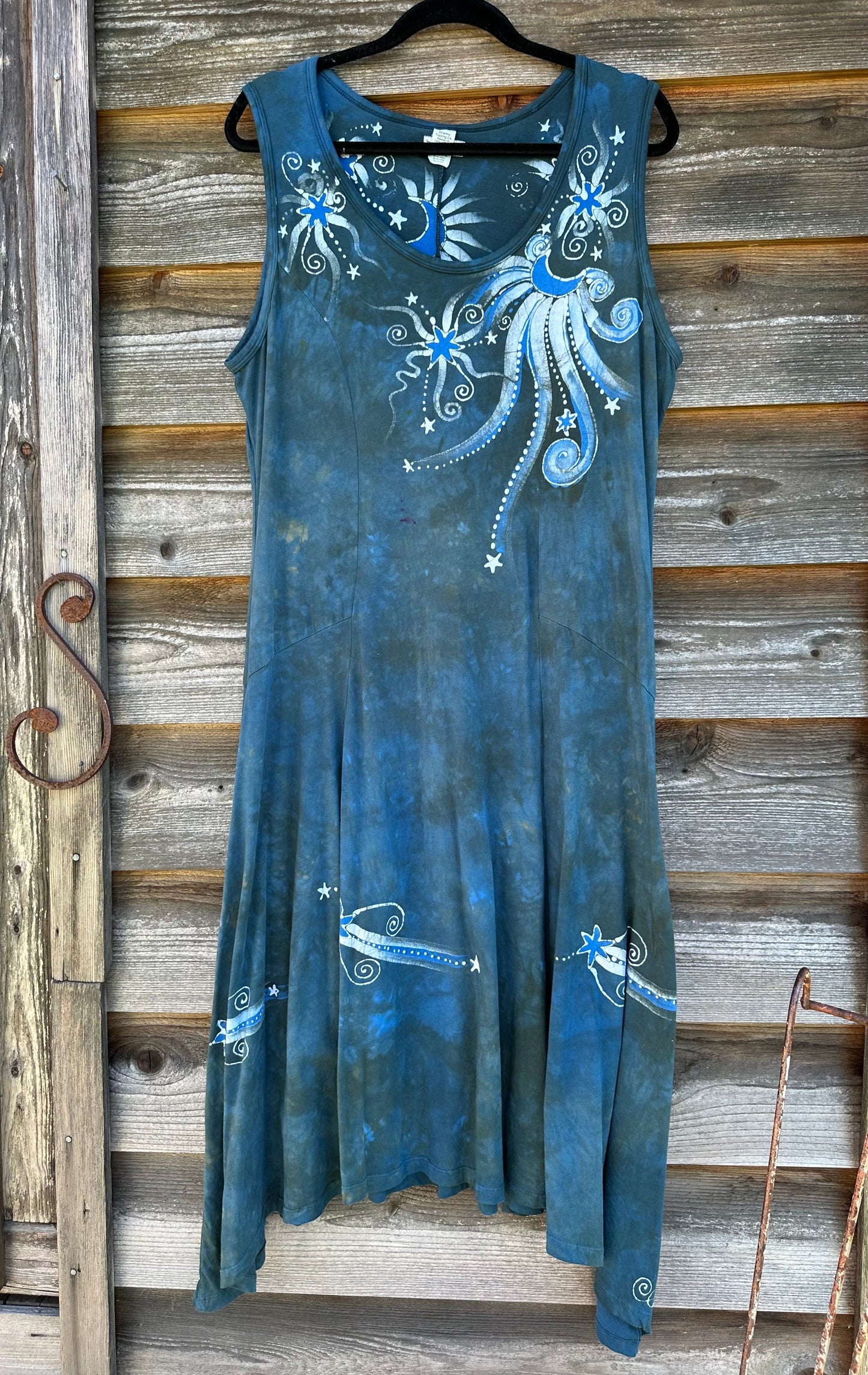 Blue Moon Sage Batikwalla Batik Dress - Size XL Batik Dresses Batikwalla XL 