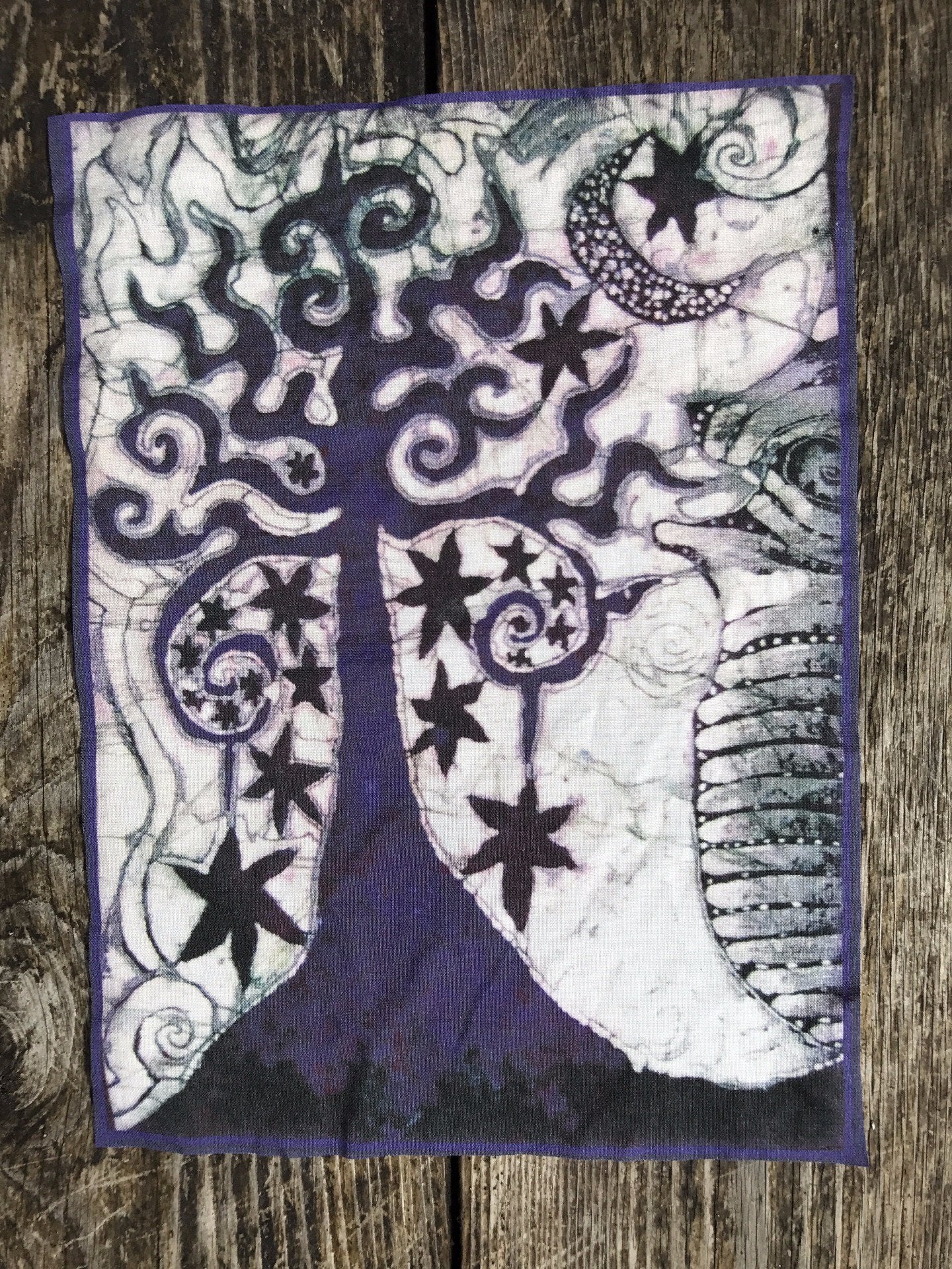 Midnight Tree Batik Fabric Print