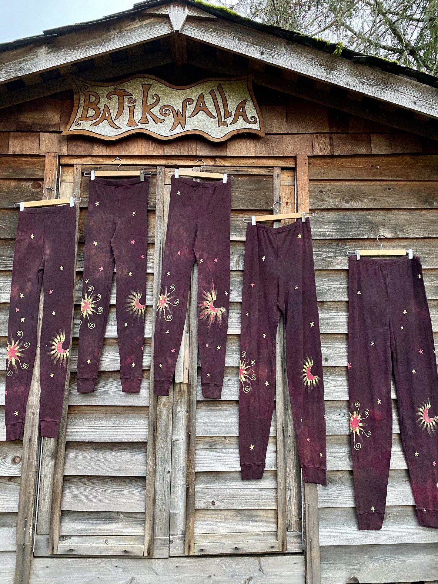 Galloping Into The Wilderness PURE Cotton Batik Leggings leggings batikwalla 