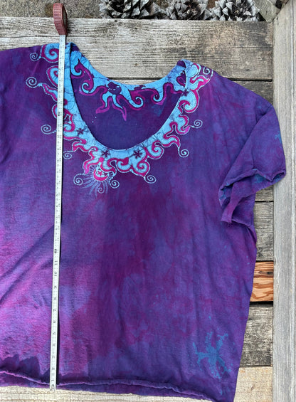 Sapphire Moon Necklace Tee - Size 3X Shirts & Tops Batikwalla by Victoria 