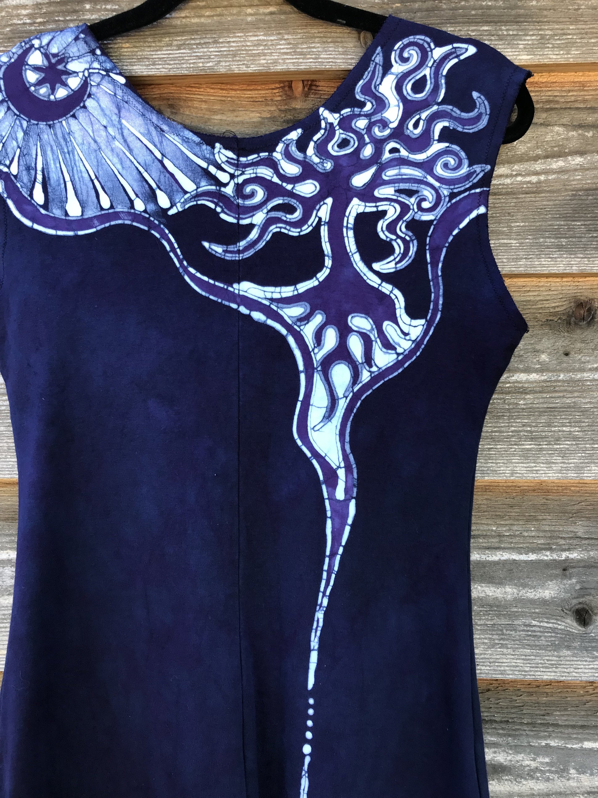 Blue Mountain Sun Batikwalla Handmade Batik Dress in Organic Cotton - Imperfect Batik Dresses Batikwalla 
