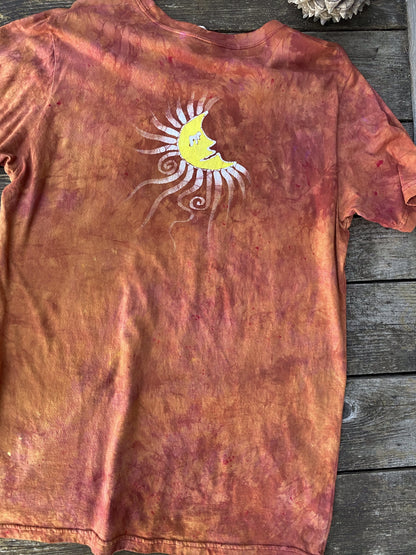 Sagacious Sun Sees Your Soul - Handmade Batik Tshirt - Size 2X Tshirts batikwalla 