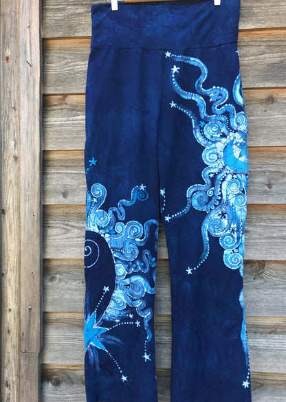 Super Blue Nova Handmade Batikwalla Yoga Pants