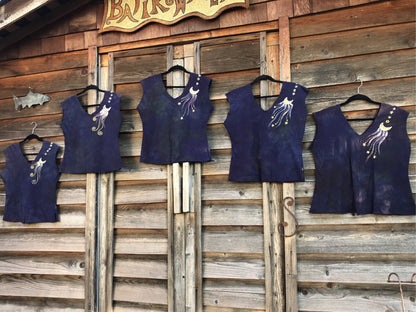 Night Camp Sky - Organic Cotton 4 Panel Batik Top - Handmade Batik Dresses Batikwalla 