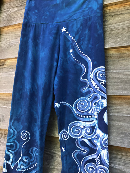 Blue on Blue Batik Stretchy Movement Pants