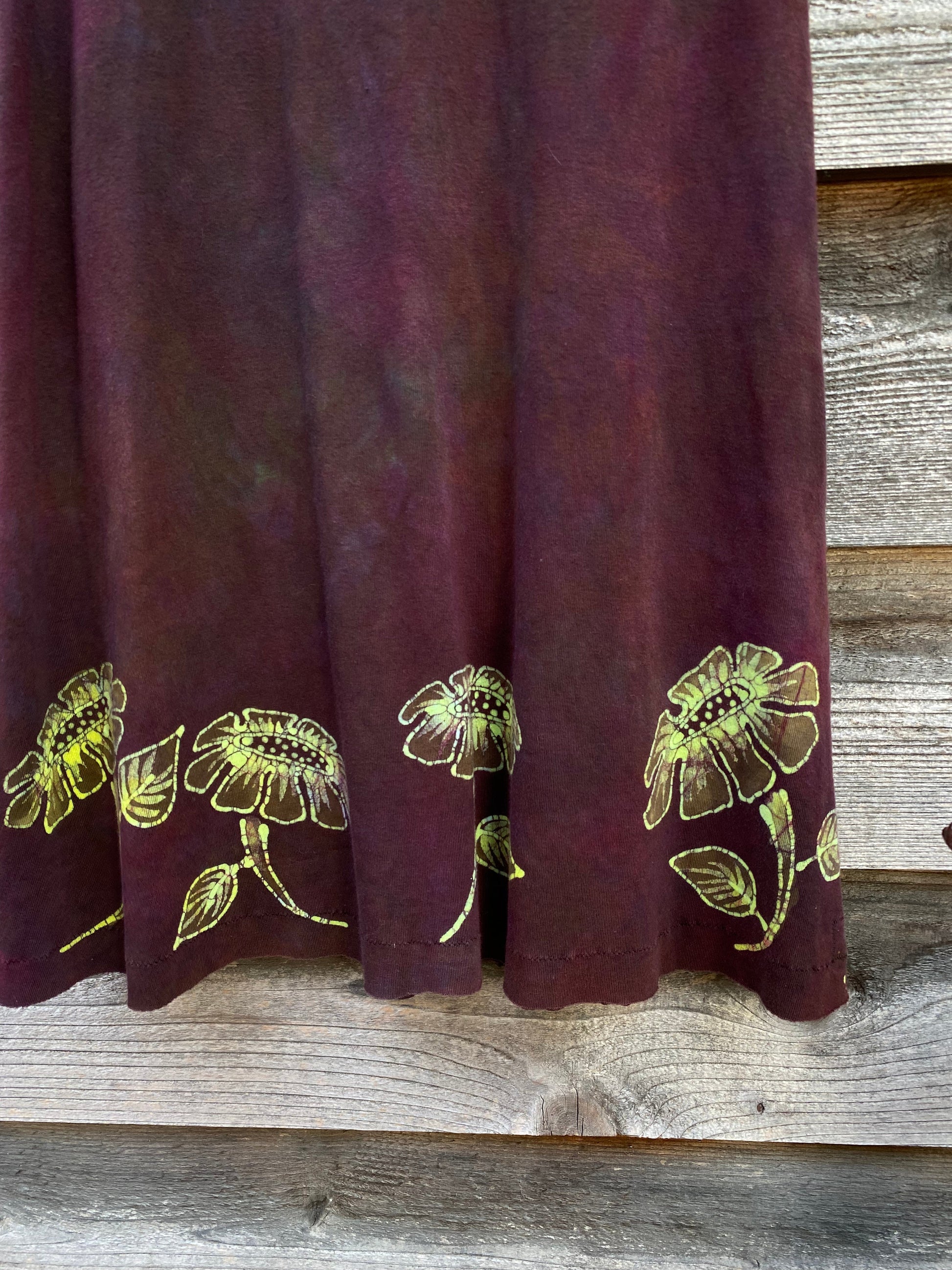 Forest and Flowers Organic Cotton Batik Dress - Imperfection Batik Dresses batikwalla 